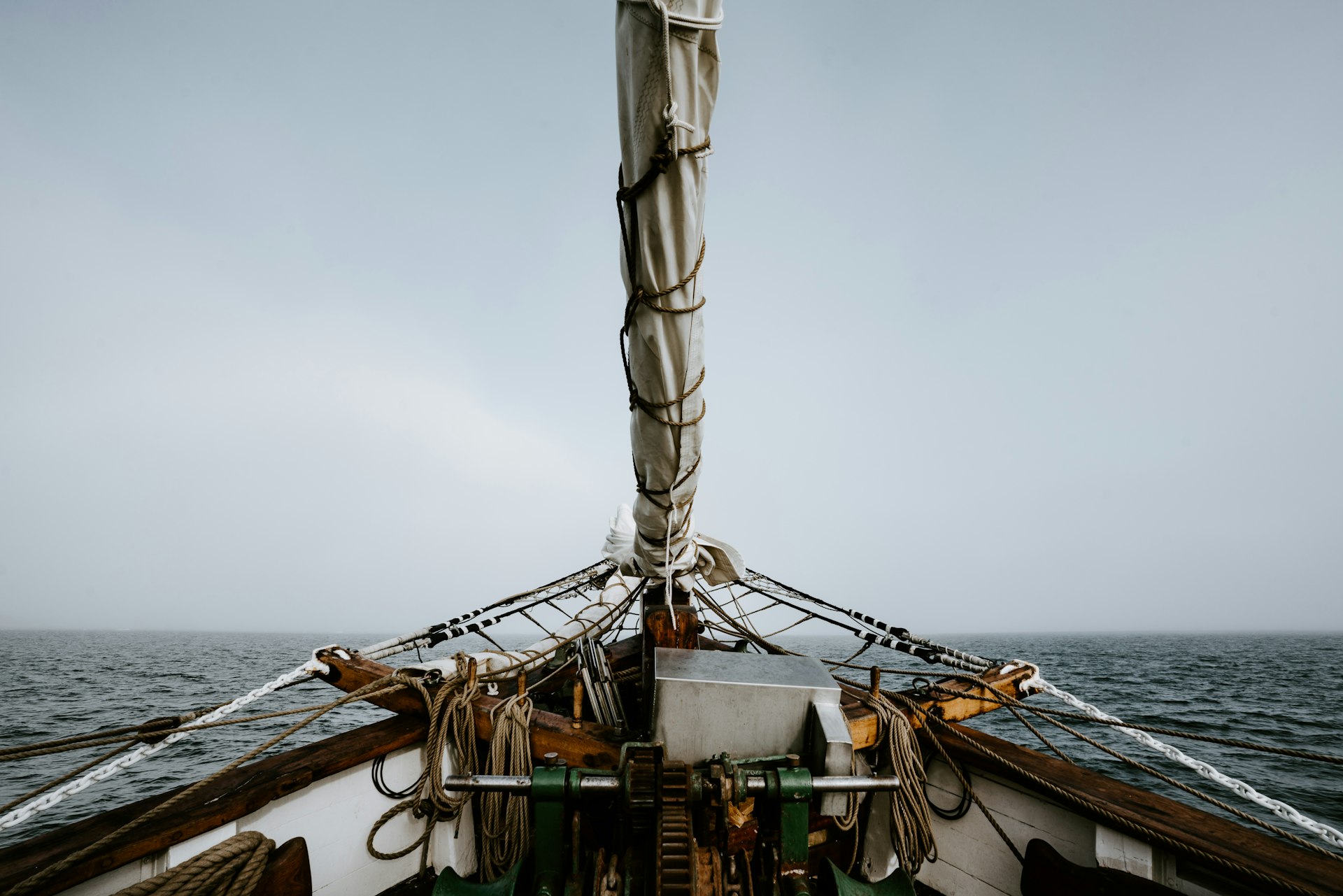 view of sea from a fishing vessel